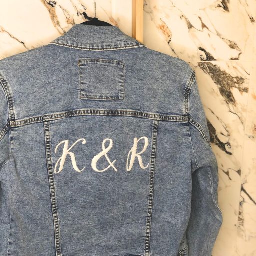 Hímzett farmerkabát, monogramm - CreativeDorci