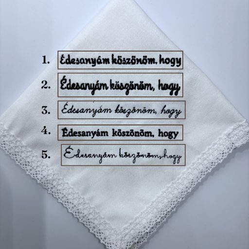 Édesanyám köszönöm, hogy választható keszkenő betűtípusok