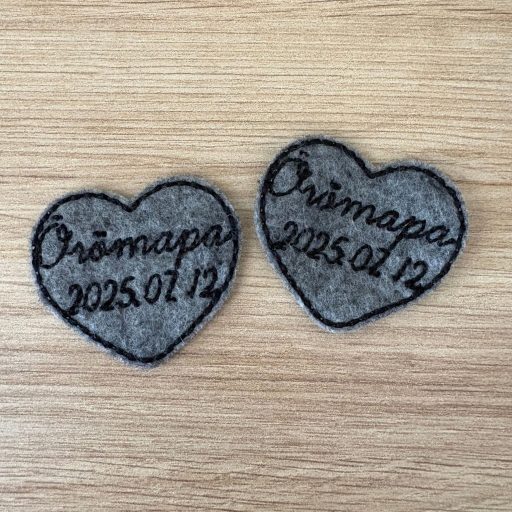 Örömapa szív ajándék nyakkendőbe ragasztható - CreativeDorci