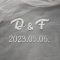 Hímzés fátyolra, monogram, dátum - CreativeDorci 